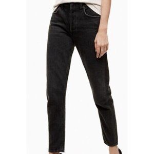 AGOLDE X ARITZIA TALULA High Rise Taper Jeans in Faded Black - Size US 25
